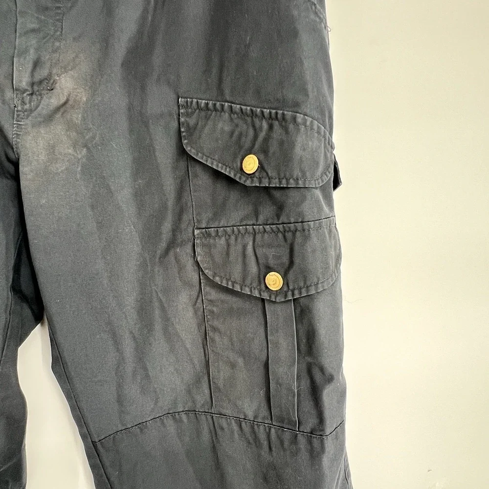 Fjallraven Pants Mens 38x30 Dark‎ Blue G-1000 Cargo Hiking Outdoor